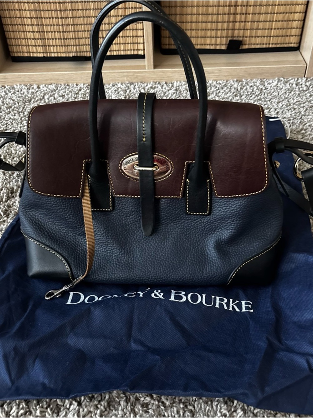 verona Dooney & Bourke Brown Leather Satchel 2 colors Gold hardware Verona Elisa